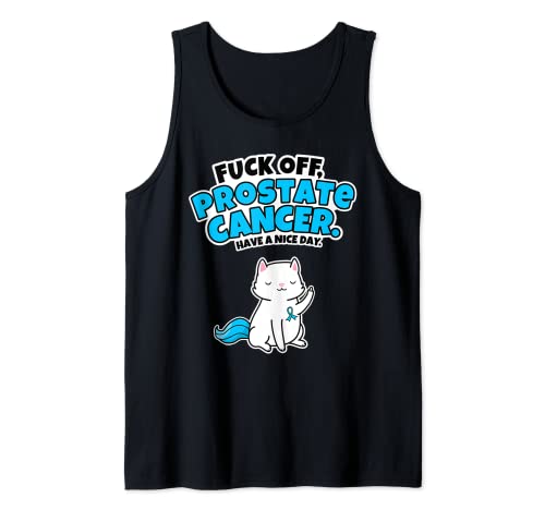 Fuck Off Prostate Cancer | Fighter Survivor Cita Regalo Divertido Camiseta sin Mangas