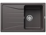 Blanco SONA 45 S 519663 Lavello da cucina, in Silgranit PuraDur, grigio, reversibile, 1 pezzo