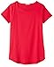 BeauNerine Short Sleeve Cotton Tunic Tee Tops for Women Red Fashion Casual Summer Soft Tshirts M