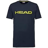 Normale Passform HEAD Unisex Kinder Club Ivan T-Shirt JR, Dark Blue/Yellow, 152