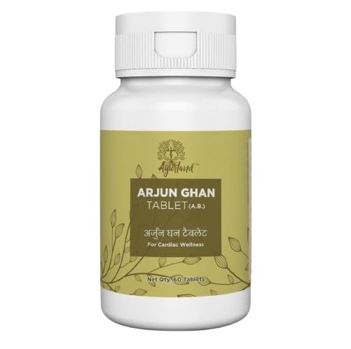 Image of AyurVeda Arjun Ghan Tablets 60 Tablets | Ayurvedic Herbal Wellness Supplement | Convenient Tablet Format