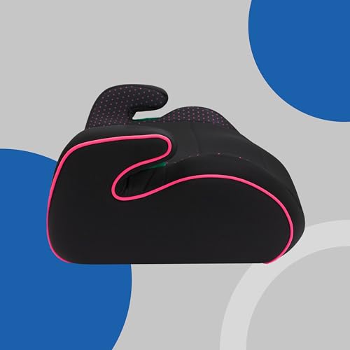 PETEX "Max" Kindersitzerhöhung Sitzerhöhung nach i-Size Norm R129, Kindersitz/Autositz für Kinder, pink/schwarz, 1 Stück 6