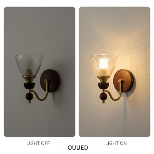 Aplique de pared madera sapeli para solucionar pasillos oscuros E27 6