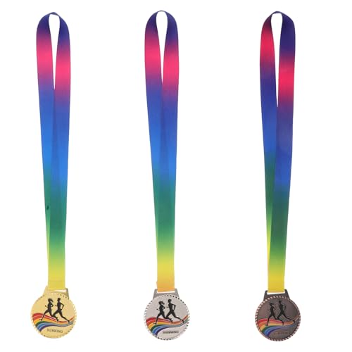 Medallas para correr que no se oxidan con cordón deportivo para premiar atletas