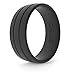 Enso Mens Ultralite Silicone Ring - Safe Wedding Band for Sports, Work, Gym, Military, First Responders. Obsidian Black. Size: 10