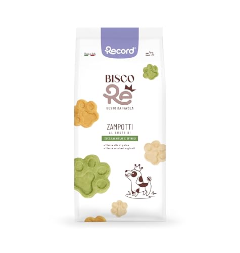 Record - BiscoRe Natural Cookies for Dogs. Snack for Dogs Baked in the Oven, Without Preservatives or Palm Oil, Light and Digestible for a Healthy and Tasty Snack | 1 kg, Pumpkin, Vanilla, Spinach Record - BiscoRe Natural Cookies for Dogs. Snack for Dogs Baked in the Oven, Without Preservatives or Palm Oil, Light and Digestible for a Healthy and Tasty Snack | 1 kg, Pumpkin, Vanilla, Spinach