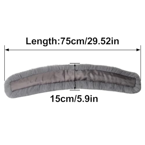 Queenbox 5.9x29.5in Detachable Faux Fur Collar, Hood Trim Replacement Scarf Wrap for Coat Sweater Jacket, Purple2