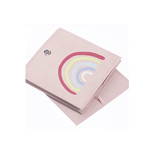 Zeller Rosy Rainbow 14427 Storage Box Fleece Approx. 28 x 28 x 28 cm Pink, Rosé, ca. 28 x 28 x 28 cm - Image 3