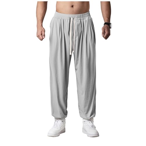WENKOMG1 Mens Track Sweatpants, Casual Workout Joggers Stretch Hiking Drawstring Sweatpants with Pockets, M-3XL