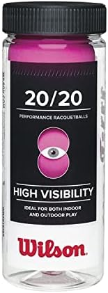WILSON Sporting Goods 20/20 Racquetball (3 Ball Can), Pink,WRT918300