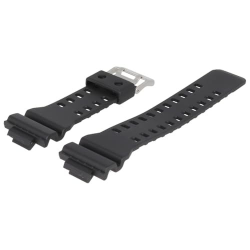 Correa de reloj Casio GA-100 duradera de plástico negro con acabado premium 29mm 2
