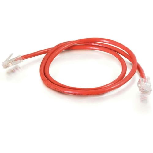 Image of C2G 24503 Cat5e Crossover Cable - Non-Booted Unshielded Network Patch Cable, Red (5 Feet, 1.52 Meters)