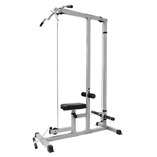 LAT Pull Down Machine - Low Row Cable Fitness Exercise Body Workout Strength Training Bar Machine for Home Gym