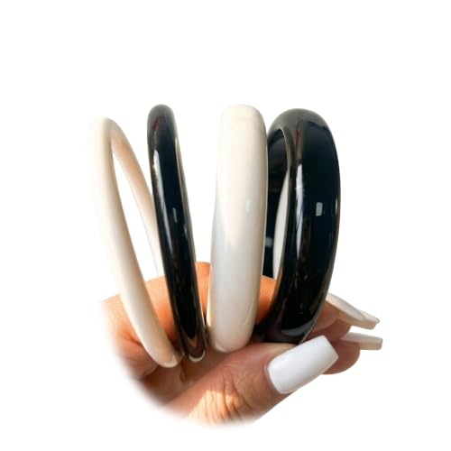 White and Black Bangle Bracelet