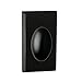 Bravura Hardware 905 Oxford Knob Privacy Lockset with Modern Rectangle Trim Door Knob for Bedroom/Bathroom, Matte Black