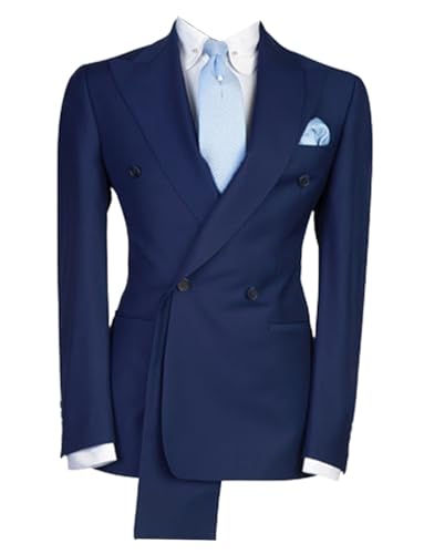 Men's Blazer Double Breasted Tuxedo Coat Office Work Activity Suit Jacket