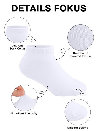 Image of Cooraby 25 Pairs Kids' Low Cut Socks Half Cushion Sport Ankle Athletic Socks