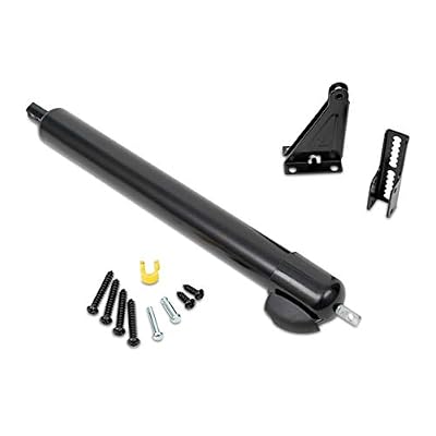 Ideal Security 9600 Standard Pneumatic Touch-N-Hold Storm and Screen Door Closer for Wood, Aluminum, and Vinyl Doors, Silent and Smooth Closing, 11.5", Black