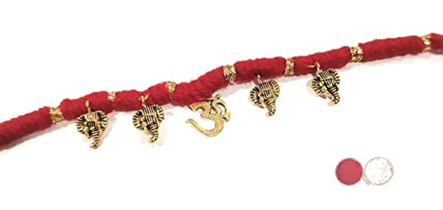 Image of Beautifully Designed Evil Eye Rakhi With Roli Tilak for Bhaiya /Brother /Bhai for Rakshabandhan(Pack of 1)