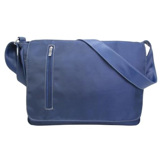Pasta Carteiro Bolsa Transversal Notebook Reforçada Masculina Feminina Casual Estudante Profissionais (Azul)