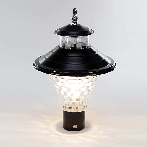 WHITERAY Metal and Polycarbonate Main Gate Light for Outdoor Pillars Durable Waterproof Post Lamp for Garden, Driveway, Entrance, Driveway,Pathway, Lawn and Fence Columns (Without Bulb)