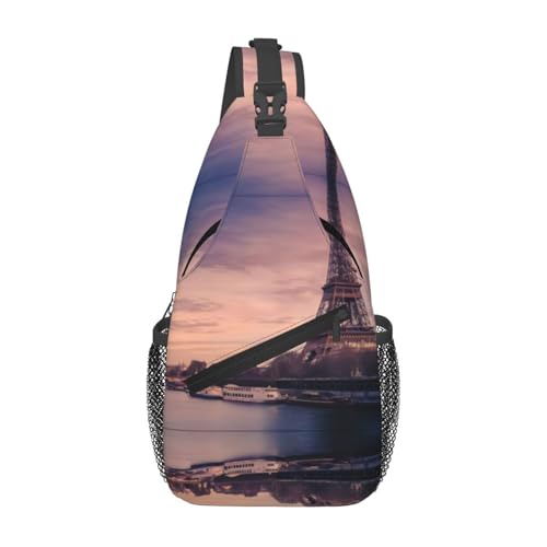 Sac à bandoulière Tour Eiffel homme sacoche vélo sport et voyage quotidien compacte