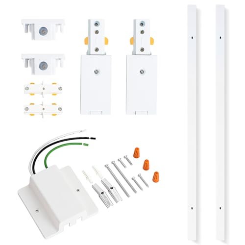 VANoopee 6.6FT H Track Lighting Rails White, H Type Track Lighting Kit with Floating Canopy...