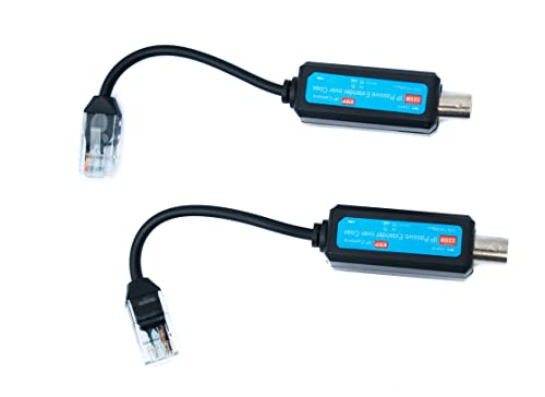 System-S 2 x Coaxial Cable 10 cm RJ45 Male to BNC Female for HD Cameras in Black - Image 2