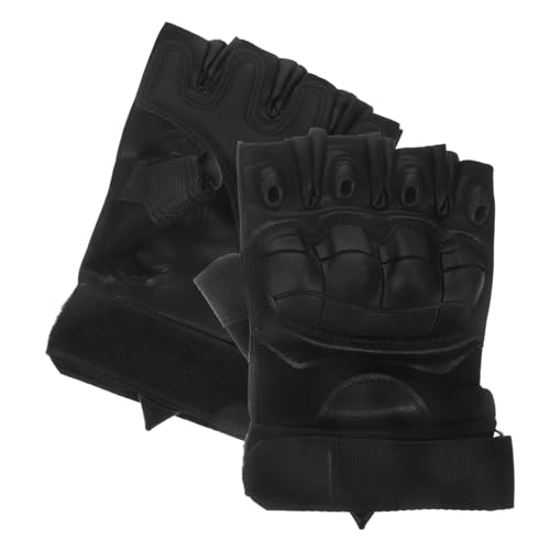 Guantes aire libre negros con mangas de brazo de encaje y pantalla táctil