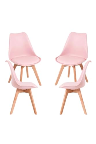 Regalos Miguel - Packs Sillas Comedor - Pack 4 Sillas Synk Basic - Rosa