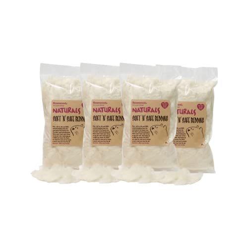NATURAL Soft Hamster Bedding for Rabbits, Guinea Pigs, Gerbils, mice, and pet birds (4 X 20g)