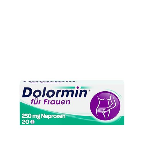 Dolormin für Frauen bei Menstruationsbeschwerden mit Naproxen bei Regelschmerzen und Krämpfen 20 Tabletten
