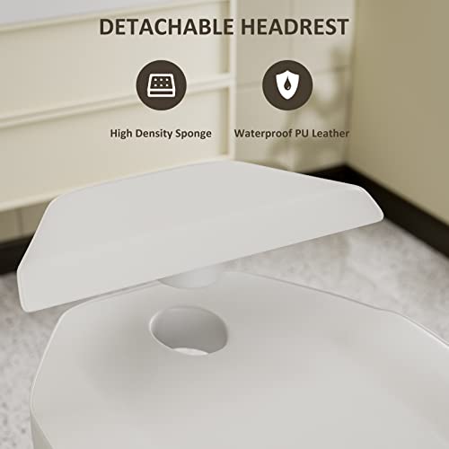 OKAKOPA-360-Swivel-Tattoo-Bed-Chair-Heavy-Duty-Facial-Esthetician-Beds-Lash-Chair-wAdjustable-Angle-and-Height-Mute-Professional-Dental-Chair-Spa-Treatment-Table-for-Massage-White