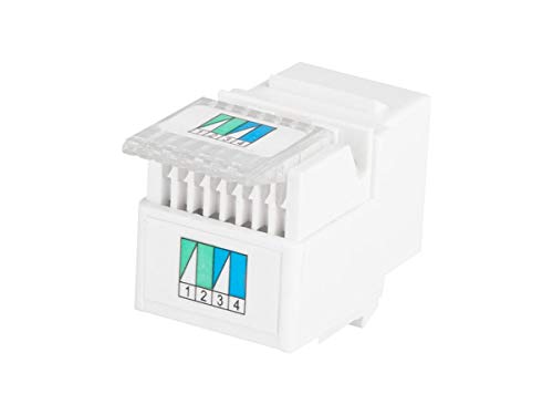 Monoprice RJ-11 Toolless Keystone Jack blanco miniatura 4