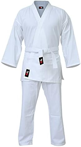 G4 Karate Suit GI Aikido Training Adult Student Karate Suits GI Aikido club & Free Belt Black White 170cm 180 cm 190cm 200 cm