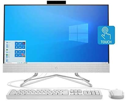 Image of HP 23.8 inch Touchscreen IPS FHD WLED backlit All-in-One Desktop, AMD Ryzen 3 3250U, 8GB DDR4, 1TB 7200RPM HDD + 256GB PCIe NVMe SSD, Optical Drives, WiFi, Bluetooth, Camera, Media Card Reader, Windows 10