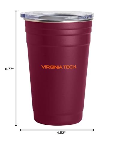 Image of Logo Brands NCAA 22 oz Stainless Steel Tailgate Cup -Double Wall Vacuum-Sealed Durable For Hot & Cold Drinks, Perfect for Gameday & Tailgating