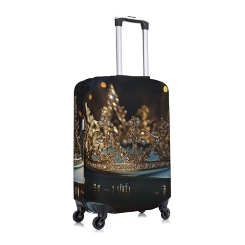 Travel Luggage Cover Fashion Suitcase Protector Crown Vintage Spandex Baggage Covers Washable Suitcase Covers Anti-Scratch Luggage Cover Protectors Fits 18-32 Inch Suitcases Large2