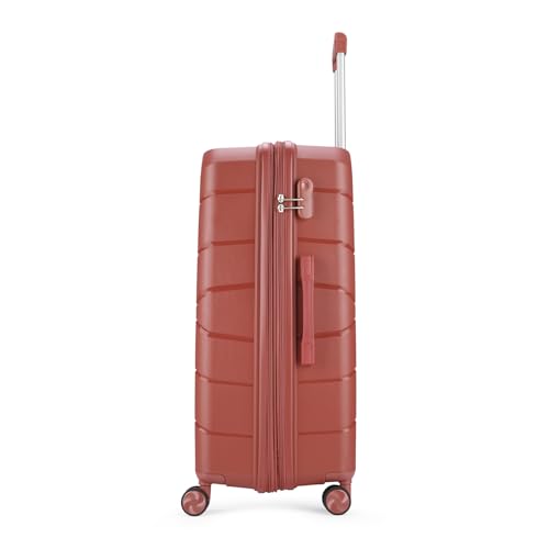 Image of VIP Pristine Check-in Hard-Sided Trolley Bag - 71cm for Travel (Large, Deep Red)
