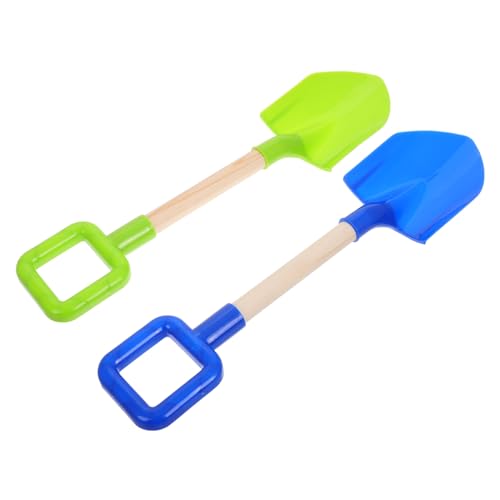 BESPORTBLE 2Pcs Beach Shovels with Handle Versatile Snow Spades for Outdoor Fun Design for Travel Sandbox Garden Activities Blue Fluorescent Green