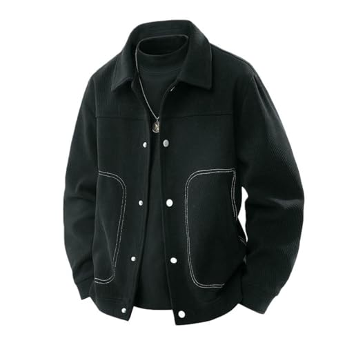 Veste décontractée pour homme type surchemise ample à revers style casual chic
