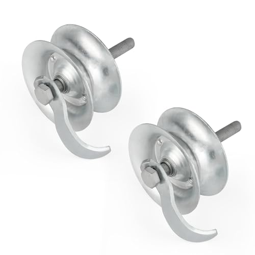 Wmebee 2 Pack Sliding Gate Rollers 5 Steel Pipe Track Roller Galvanized for 1 5/8 Pipe Track (Pack of 2)