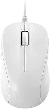 USB Silent Wired Computer Mouse with Easy Click for Office and Home, 1200DPI, Premium and Portable, Compatible with Windows PC, Laptop, Desktop, Notebook White