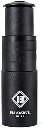 BLOOKE Bike Fork Stem Extender Bicycle Handlebar Stem Riser,Adjustable Aluminium Alloy Head Up Adapter for 1-1/8"Bike Neck Extender Black