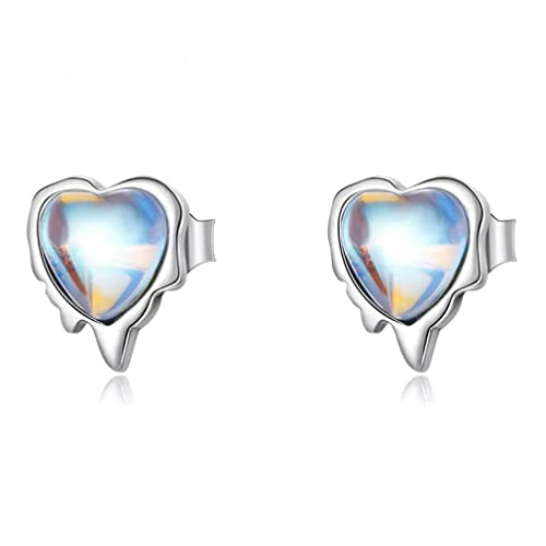 Boucles d'oreilles pierre de lune cœur fondu pour sublimer vos tenues bohèmes chic