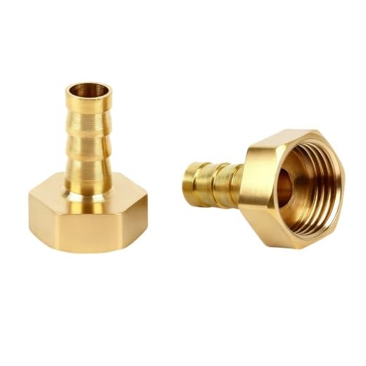2 PCS Conectores de Latón, Macizo de 10 mm a Rosca, G1/2 Conector Manguera, Racor de Latón Full Flow para Manguera Gas Butano, Conexión para Agua, Aire, Combustible, Piscina, Jardín