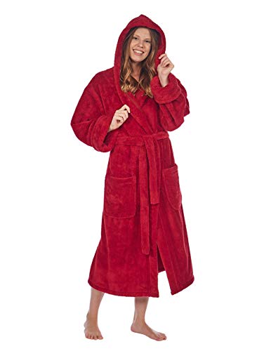 Luxurious Women's Hooded Fleece, Soft, Plush Bathrobe