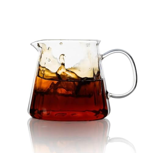 Listado de Jarras de café disponible en línea para comprar. 49 Watchget - Jarra de Café de Vidrio de 500 ml/17 onzas, Resistente al Calor, Boquilla Antigoteo, Mango Ergonómico, Moderno