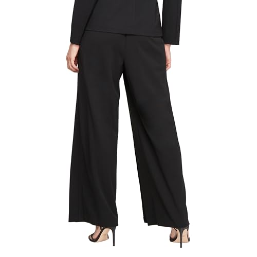 Image of Alex Evenings Womens Wide Leg Chiffon Dress Pant for Mother of The Bride, Elegant Party Outfit (Petite and Regular Sizes)