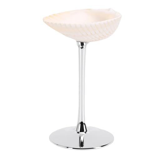 Qcwwy Copas de Vino Copa de Cáliz Elegante Forma de Concha de Mar Vasos de Boda Aspecto Brillante Taza para Beber Bebidas Frías para Fiesta Playa Aniversario Copa de Vino de Concha Elegante (WHITE)